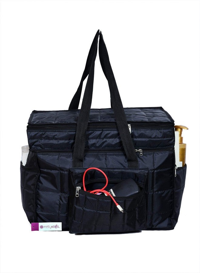 PrettyKrafts Unisex Nylon Duffel Bag Set of 3 Black - Image 5